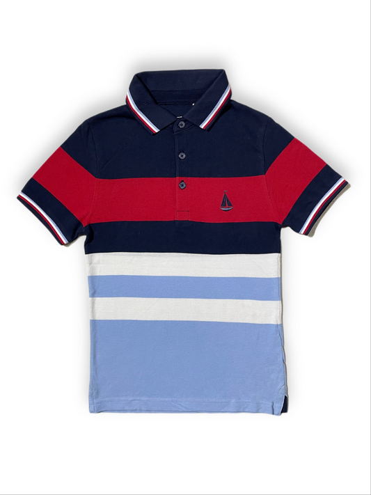 Nautical Striped Polo Shirt