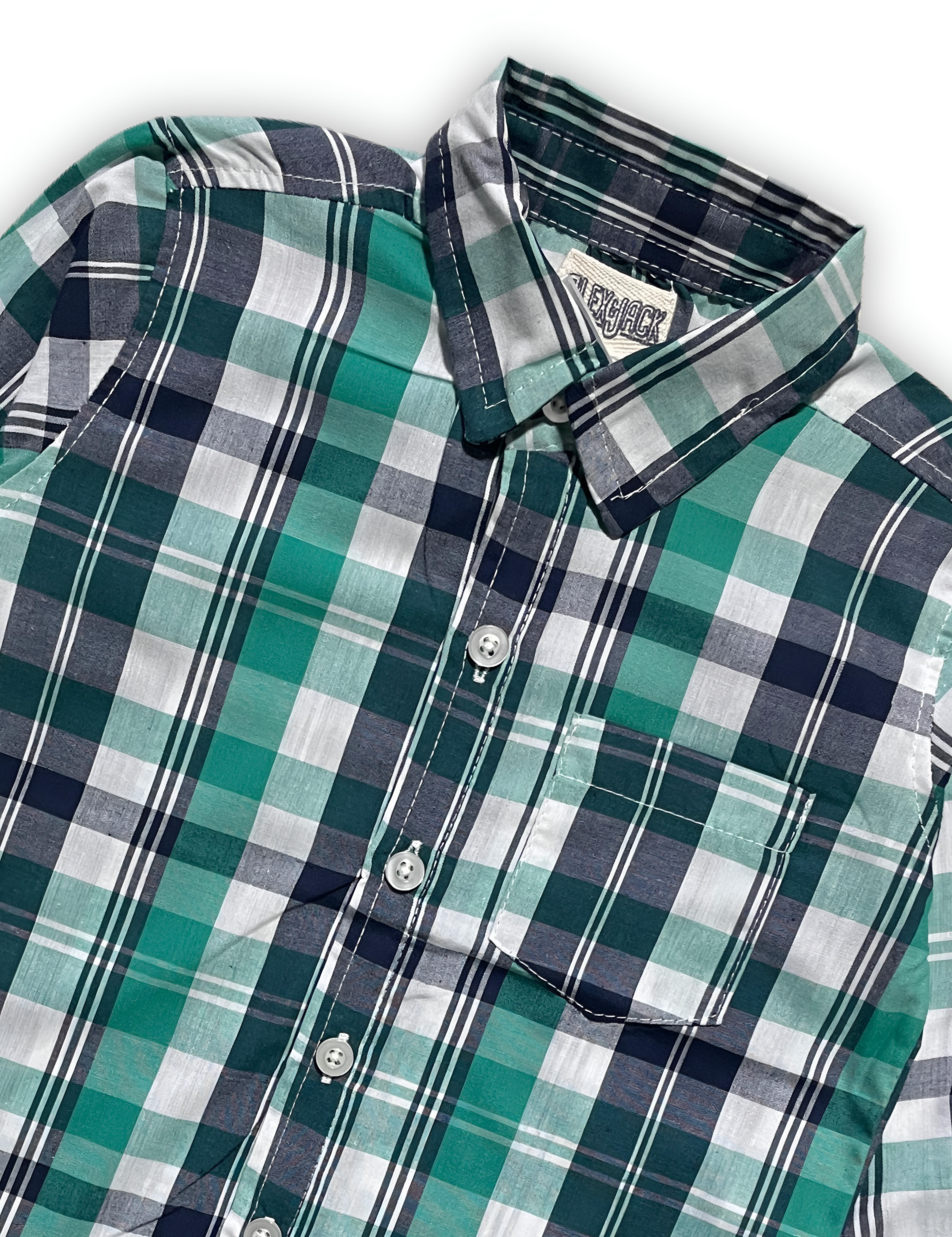 Green and Blue Casual Shirt