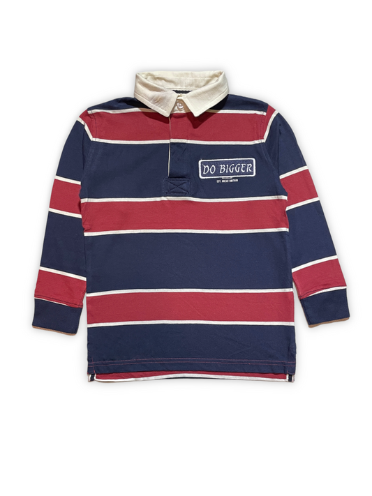 Striped Rugby Shirt with "Do Bigger" Patch