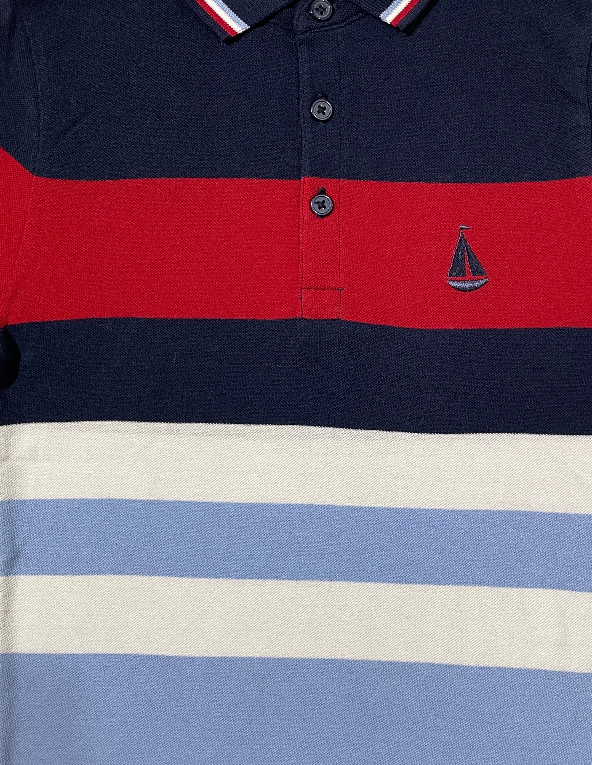 Nautical Striped Polo Shirt