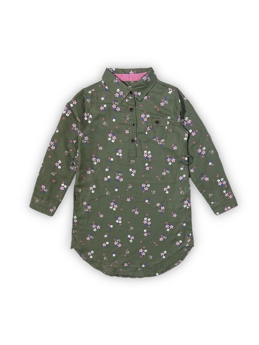 Blossom Meadow Button-Down Tunic