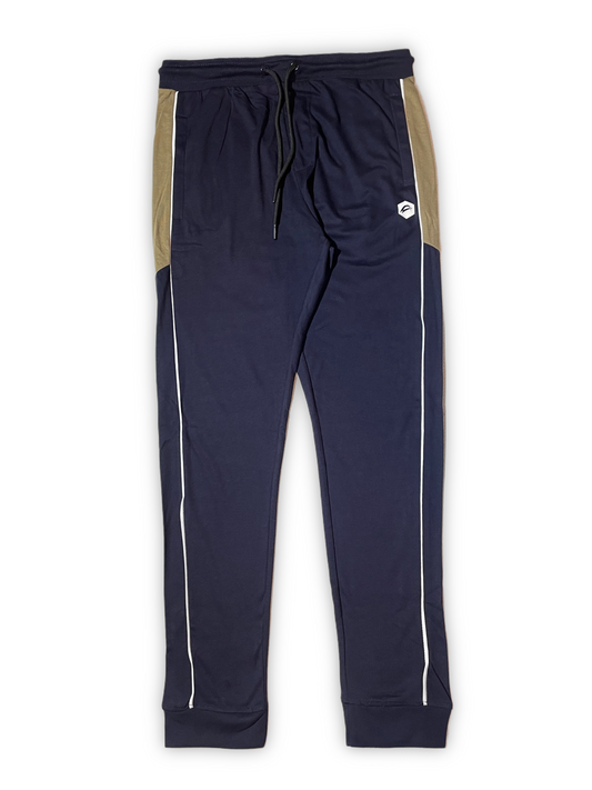 Navy Blue Trouser with White Stripes and Tan Panels