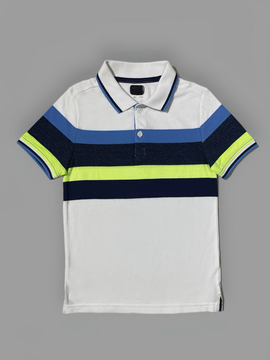 Classic Striped Collar Polo Shirt