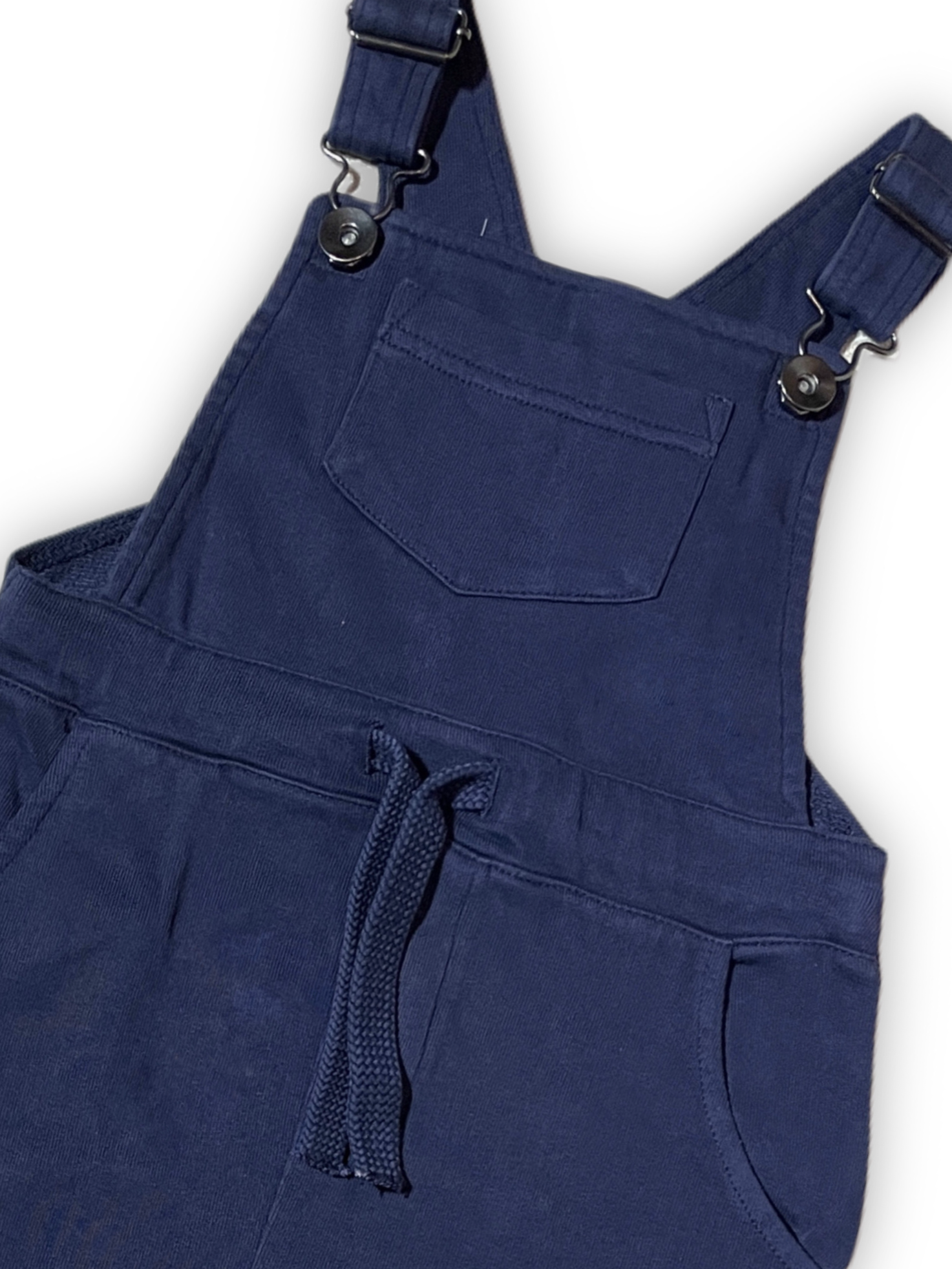 Navy Blue Romper with Drawstring Waist and Pockets