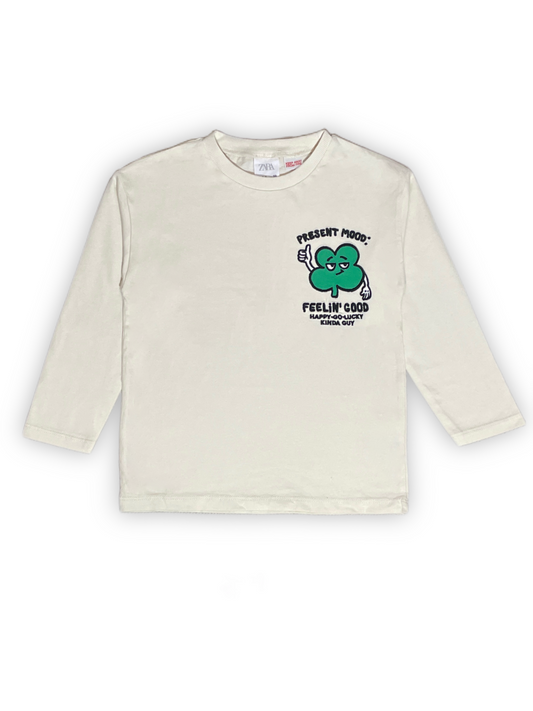 Kids Long Sleeve T-Shirt with Clover Graphics