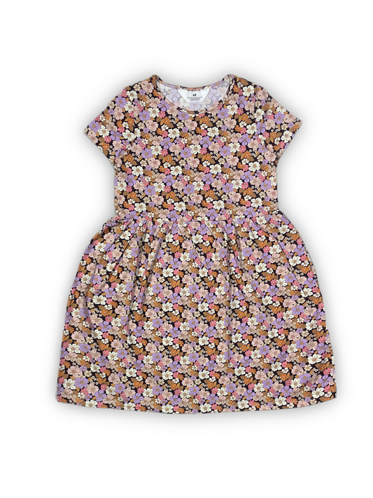 Vintage Bloom Flutter Dress