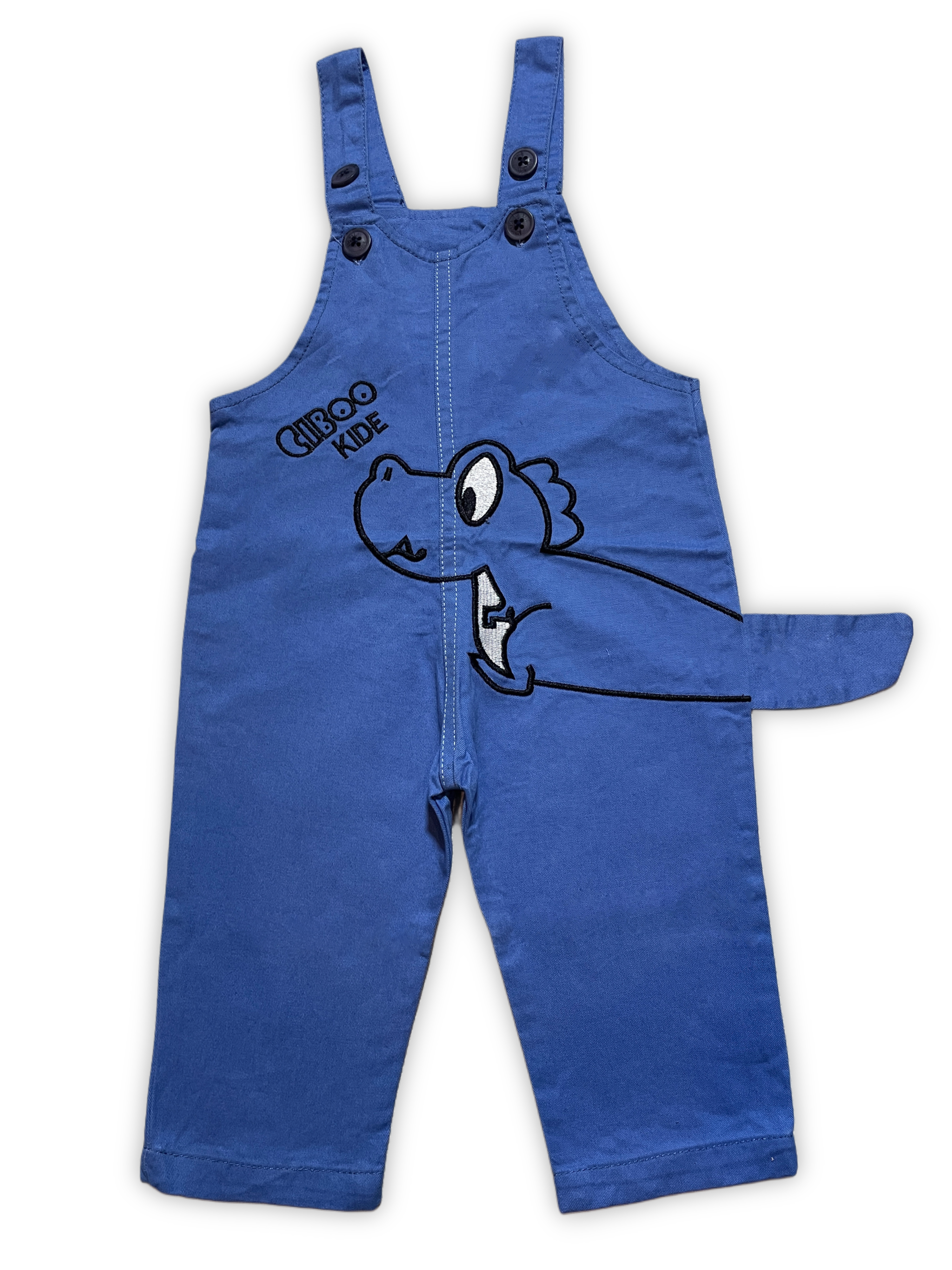 Blue Romper with Dinosaur Design and 