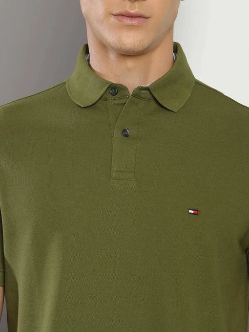 Tommy Hilfiger Men's Classic Fit Polo Shirt - Olive Green