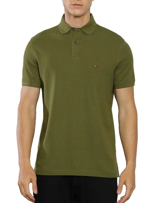 Tommy Hilfiger Men's Classic Fit Polo Shirt - Olive Green